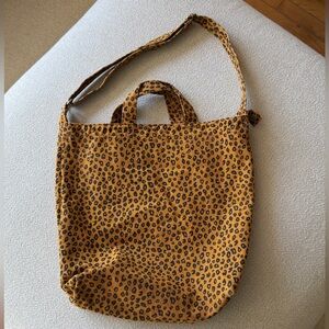 Baggu crossbody tote leopard print